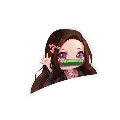 chibi Nezuko Peeker - [MATTE/GLOSS/HOLO]